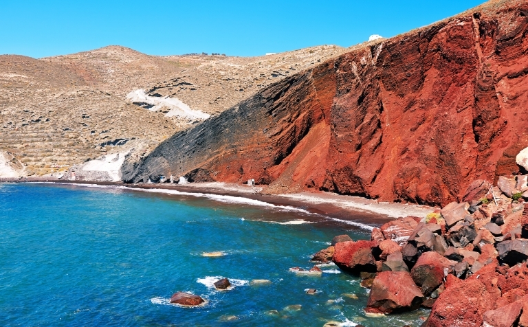 Κόκκινη ? αραλία, Σαντορίνης