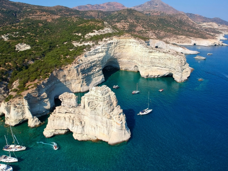 Kleftiko, cruises in Milos