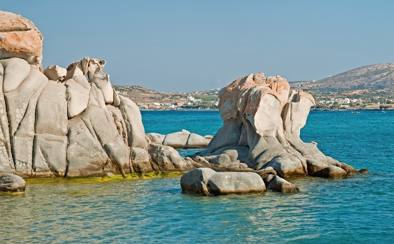 Kolympithres, Paros known for its interesting geology